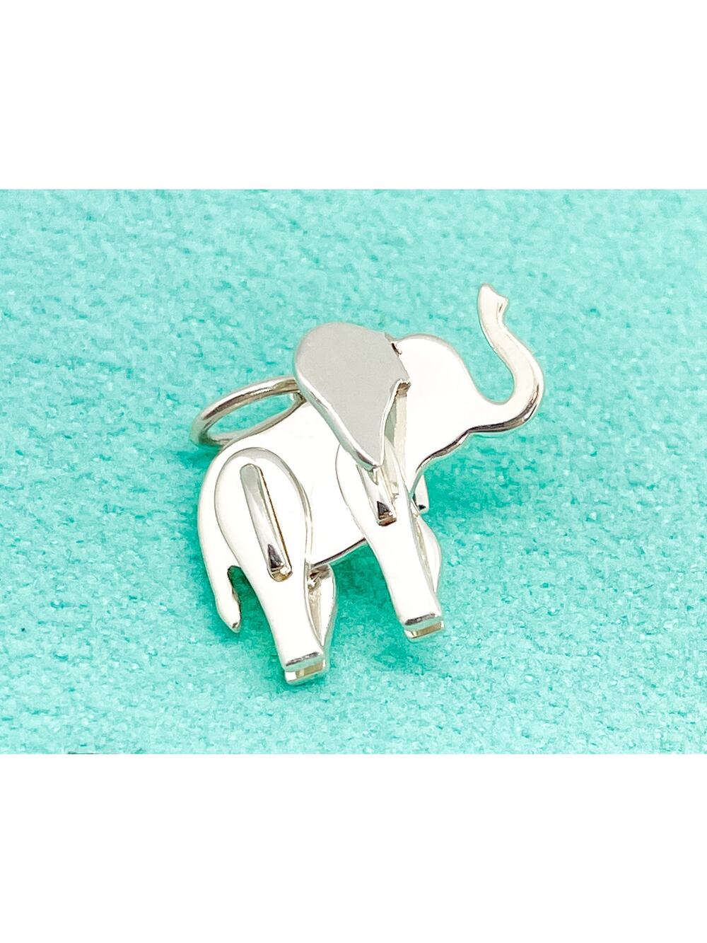 Tiffany & Co. Save the Wild Elephant Puzzle Charm Sterling Silver w/ Pouch